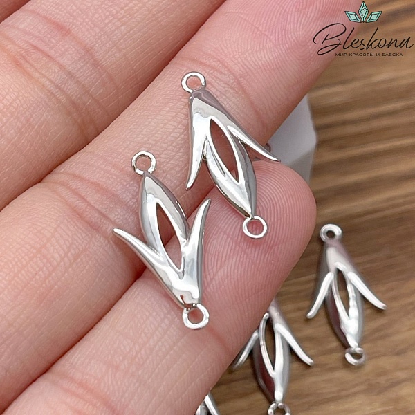 21*11 мм Цвет серебро, Коннектор Этно №16