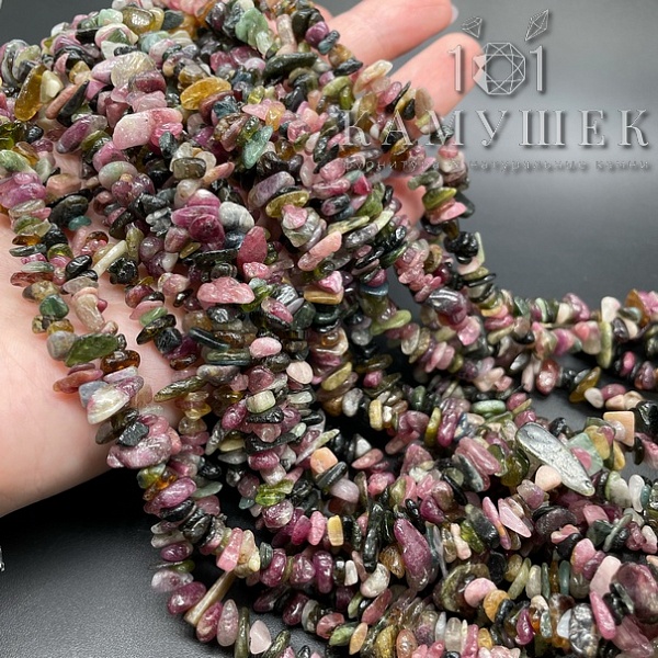 Крошка Турмалин ширина бусин ~ 7-11 мм