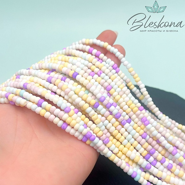 4*3 мм Бусины стекло рондель микс №20