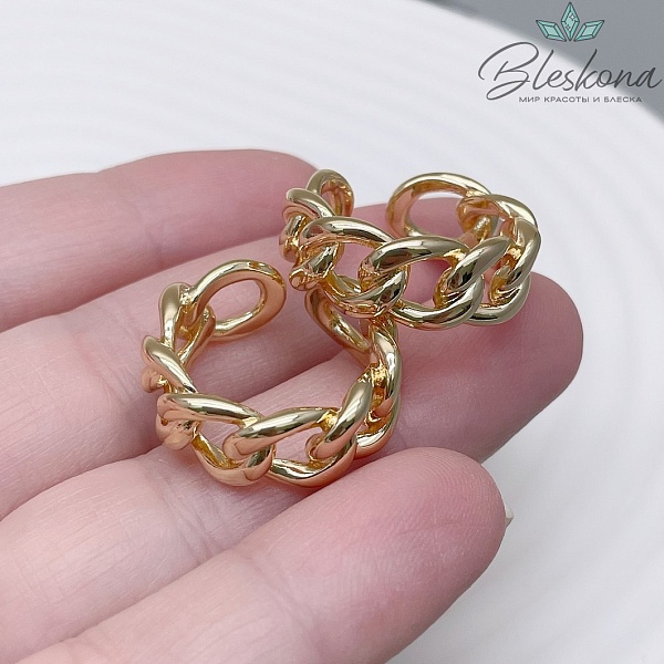 ø22мм, Цвет золото, Основа для колец цепочка, регулируемое