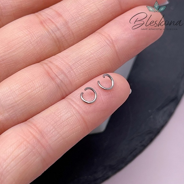 5*0,7 мм Цвет серебро, Колечки разъемные уп. 1 гр