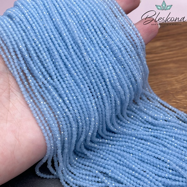 Лунный камень светло-синий тонированный (имитация) 2 мм