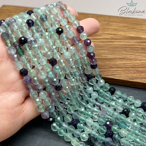 Флюорит алмазная огранка 6 мм 