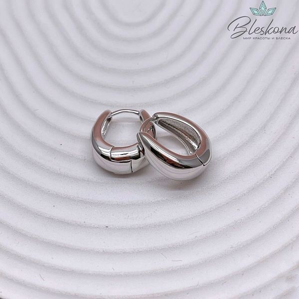 17*15 мм Цвет серебро, Швензы Конго овал Люкс