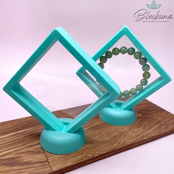 Прозрачный дисплей для украшений светло- зеленый 9 см