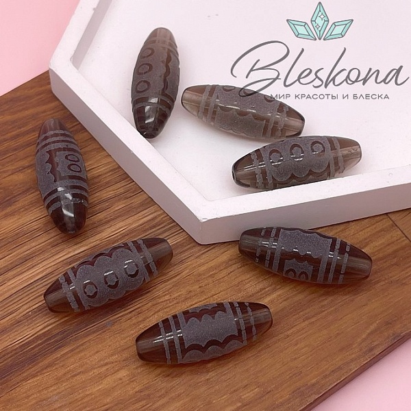 Бусина Дзи 5 глаз 30*11 мм