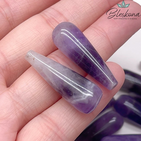 Аметист капля 30*10 мм (штучно)