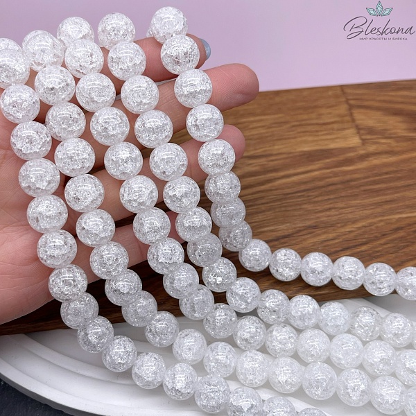 Кварц снежный белый  (имитация) 12 мм