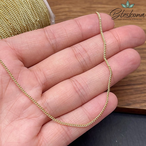 Цепь №82-1 цвет золото 1,5 мм