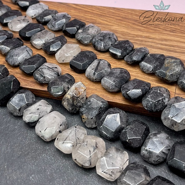 Кварц Турмалиновый фриформ огранка (13-16)*(17-20) мм