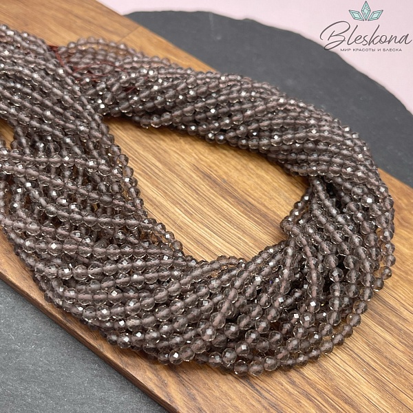 Раухтопаз алмазная огранка 4 мм