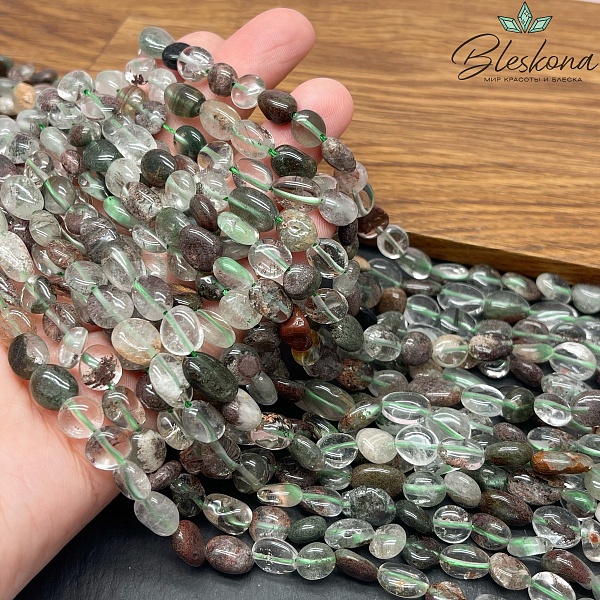 Агат Моховой галтовка (6-10)*(6-8) мм