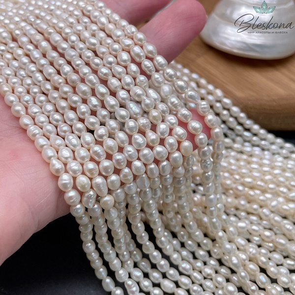 Жемчуг рис белый 3,8 мм