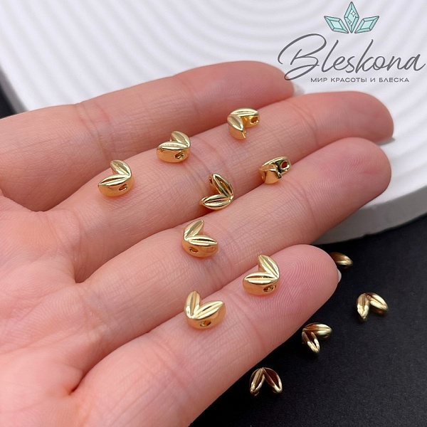 5*6 мм Цвет золото, Разделитель на 2 ряда
