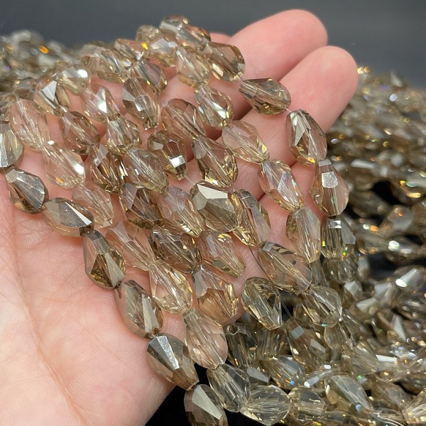 7*11,5 мм Стекло Lux, ракушка, цвет песочный