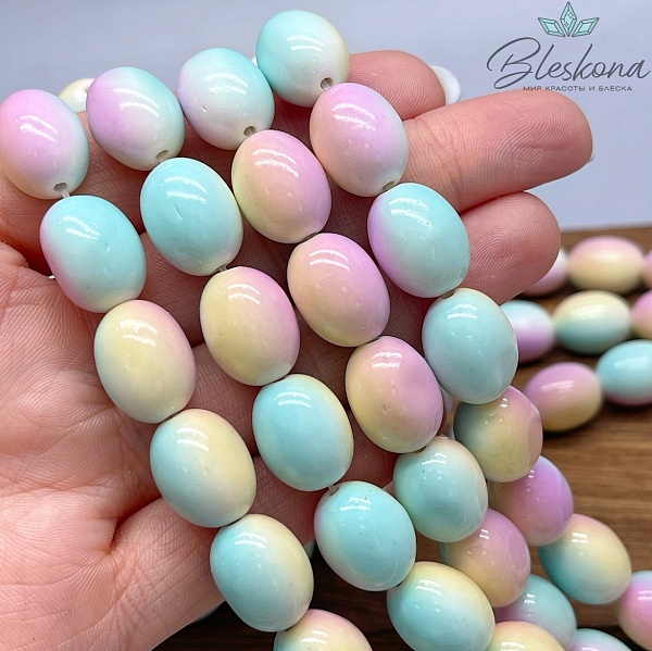 15*11 мм Магнезит (Говлит) имитация бочата микс (тонированные)