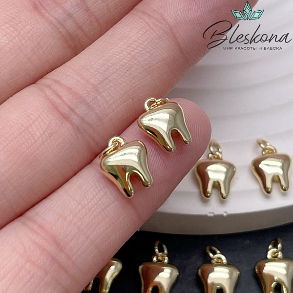 10*8 мм Цвет золото, Подвеска Зуб