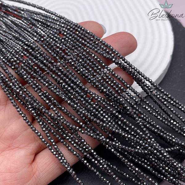 2мм Гематин имитация, алмазная огранка