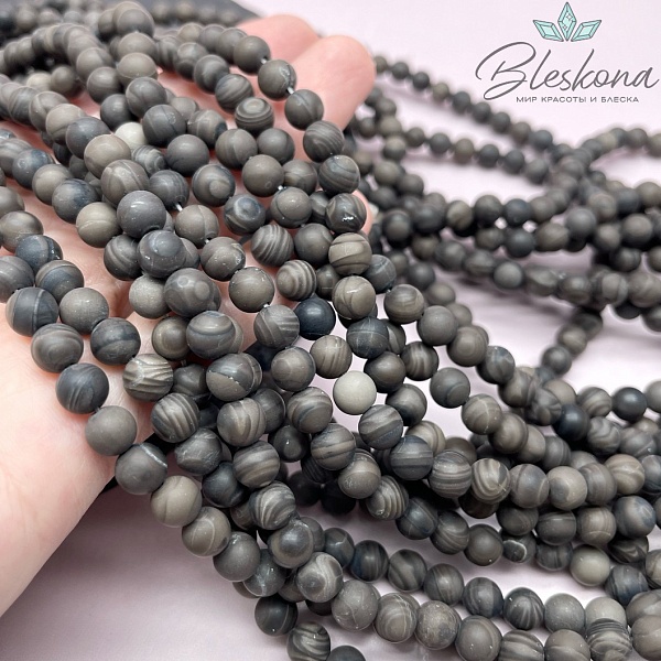 Яшма  Кофейная матовая 6,5 мм