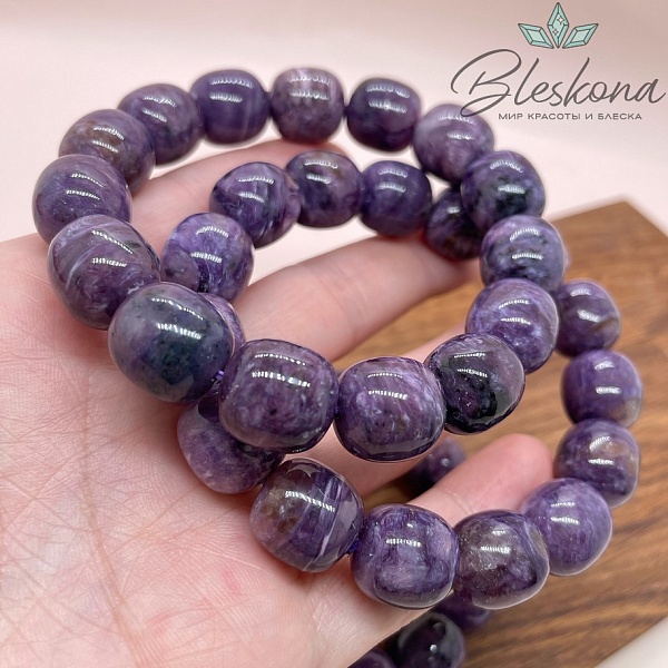 Чароит бочата №1 13*13,5 мм сет 19 см