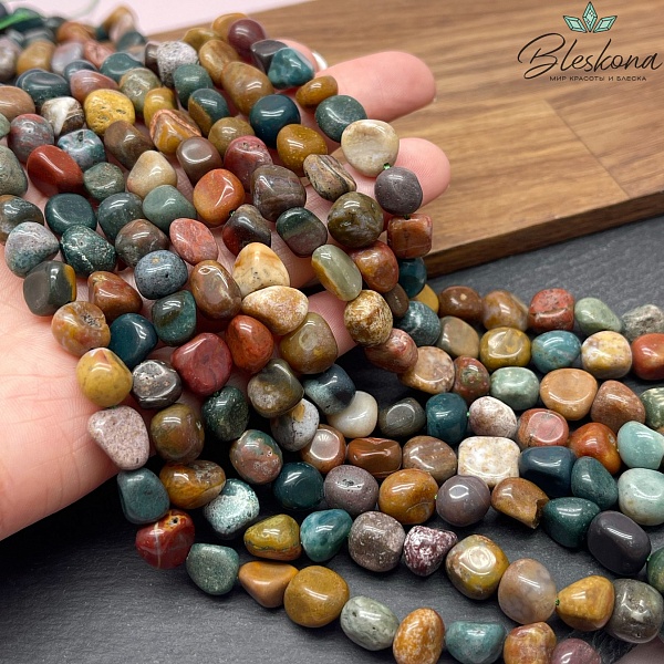 Агат океанический галтовка 8-9 мм