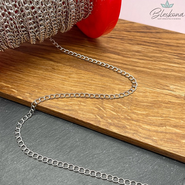 Цепь №Я6 Цвет серебро 5*3,5 мм