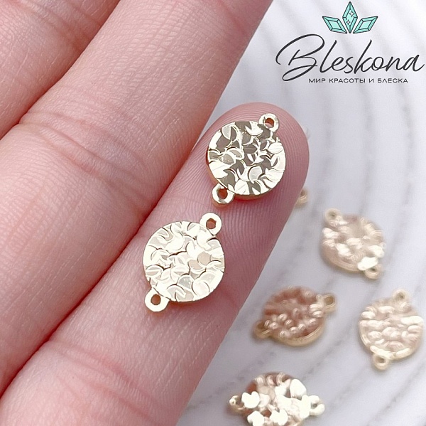 11,5*8 мм Цвет золото, Коннектор круг