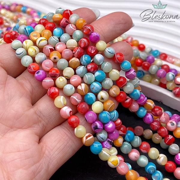 Перламутр микс №2 6 мм