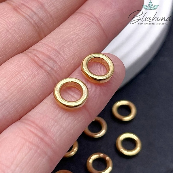 9 мм Цвет золото, Подвеска кольцо уп. 5 шт 