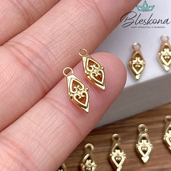 12*5 мм Цвет золото, Подвеска Этно №10