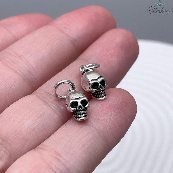 13*5,5 мм Подвеска мельхиор Череп