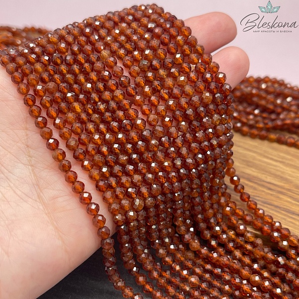 Гранат оранжевый алмазная огранка 4,5 мм