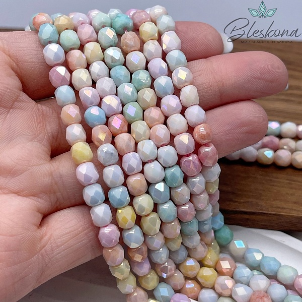 Стекло Lux бочата микс огранка  5,5*5 мм