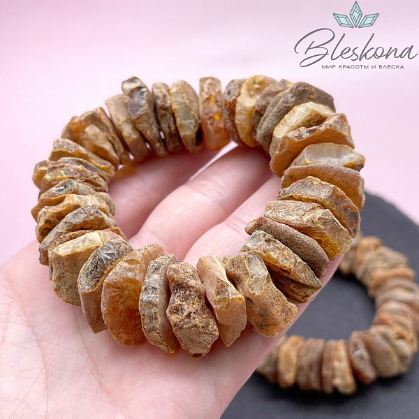 Янтарь необработанный  диски 20-21мм сет 20см