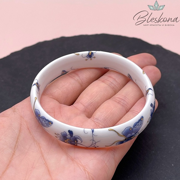 70 мм Браслет Керамика роспись гжель №3