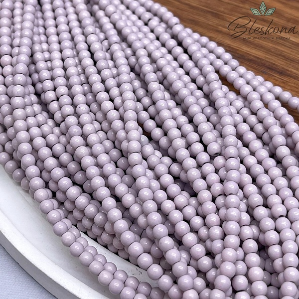 Агат фиолетовый ( имитация) 4 мм