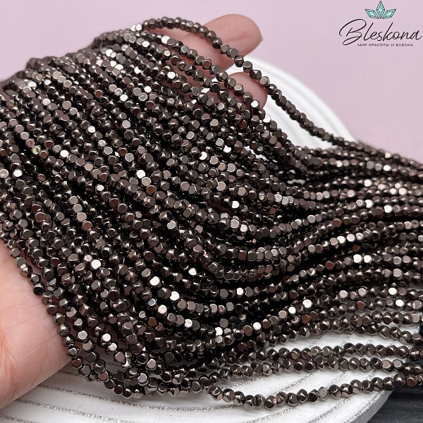 3*3 мм Гематин фриформ, цвет коричневый №1 (шоколадный)