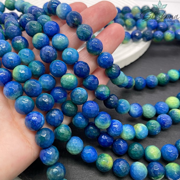 Агат с узором №23 огранка 10 мм