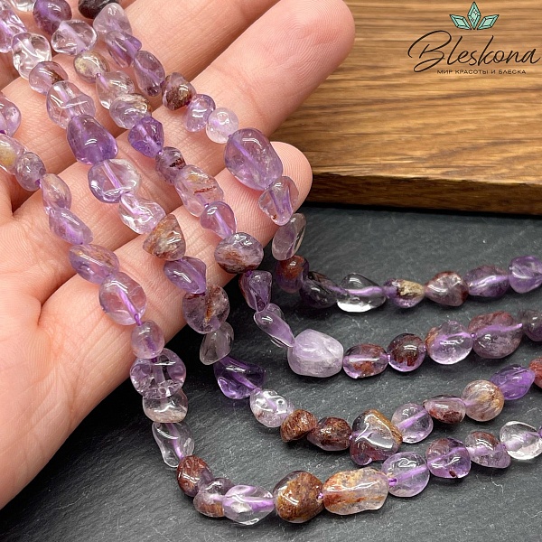  Кварц Фантомный (Ауралит) галтовка 6-9 мм