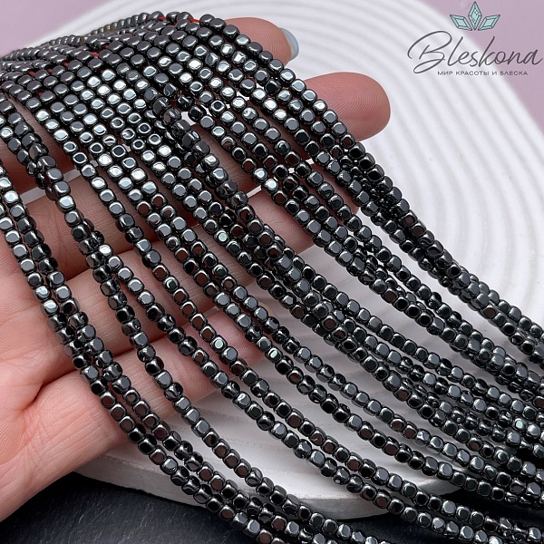 3мм Гематин имитация, куб округленные стороны