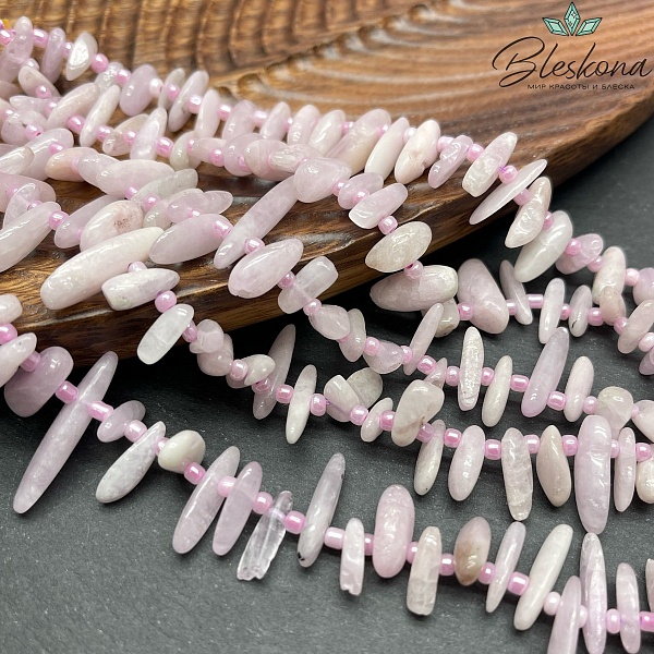 Кунцит сколы шлифованные 11-20мм