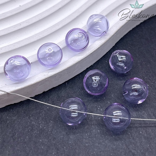12 мм Бусина шар стекло фиолетовое