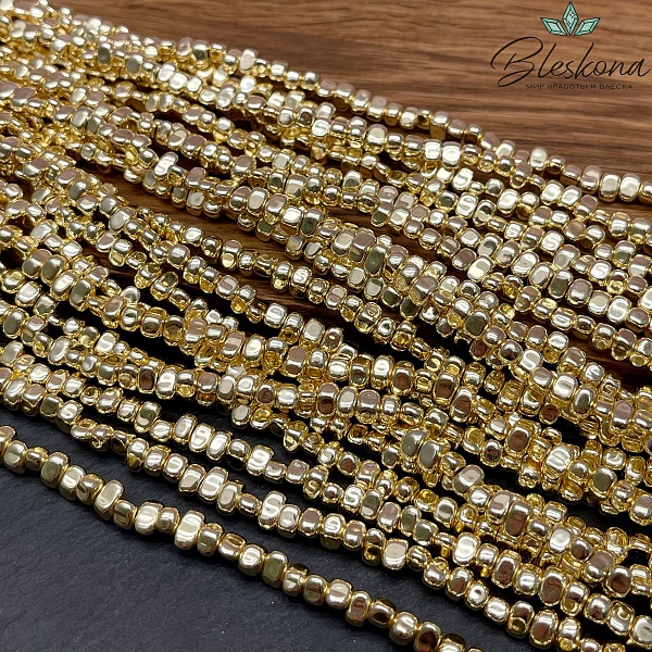 4,5-6 мм Гематин сколы шлифованные, светлое золото, имитация