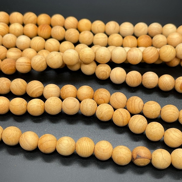 8 мм, Деревянные бусины бежевые