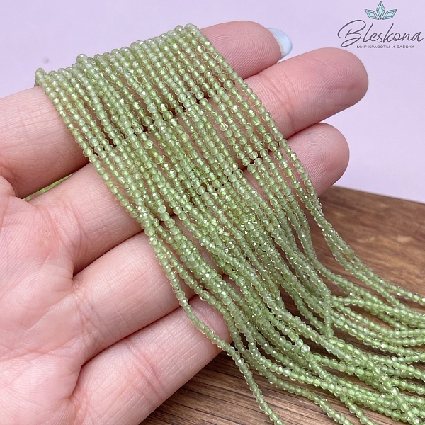 Хризолит алмазная огранка 2 мм