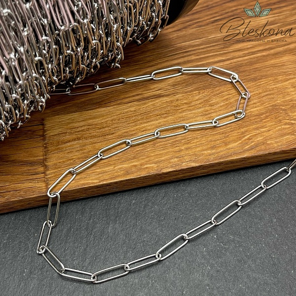 Цепь №С70 Цвет серебро 15*4,5 мм Сталь