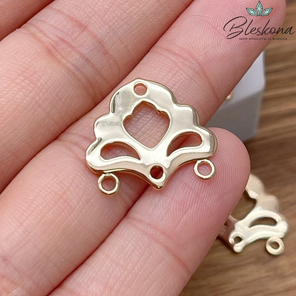 17,5*19,8 мм Цвет золото, Коннектор Этно №19 