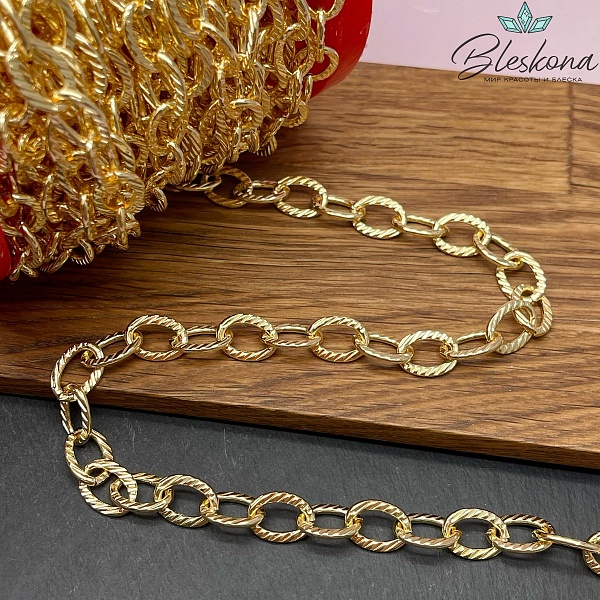 Цепь №64-1 цвет золото 10*14,2 мм
