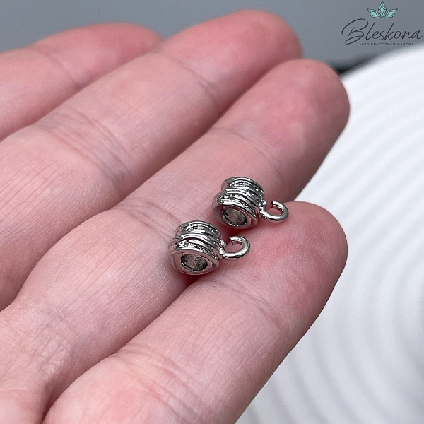 9,4*5 мм Цвет серебро, Бейл улей разъмное кольцо