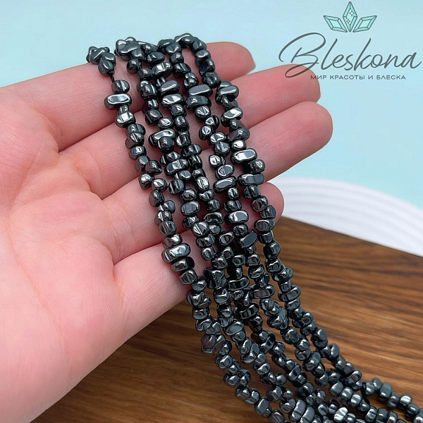 4,5-6мм Гематин сколы шлифованные, имитация